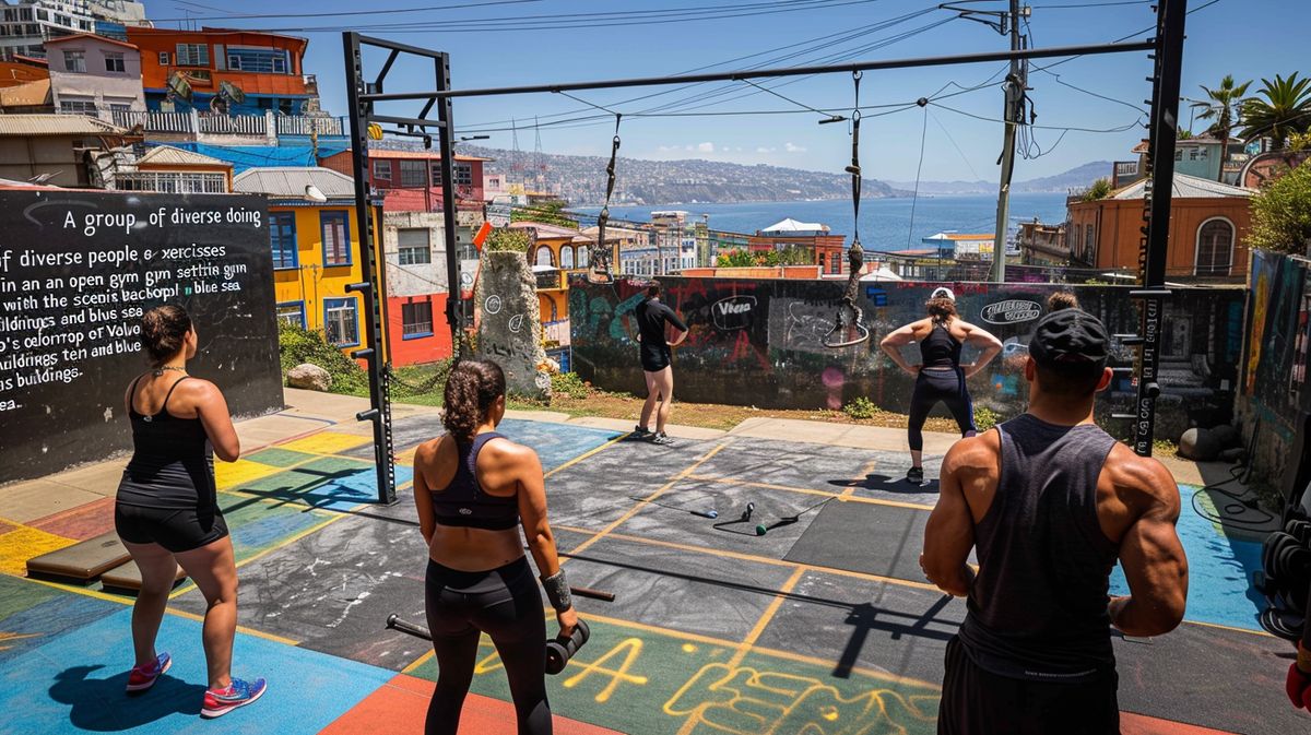 Grupo de personas haciendo Crossfit en el gimnasio Crossfit Valparaíso