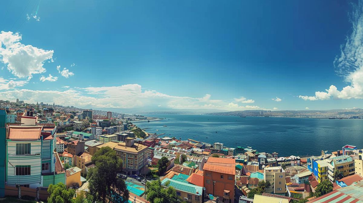 Vista panorámica del tiempo nublado en Valparaíso, ideal para entender el tempo Valparaíso